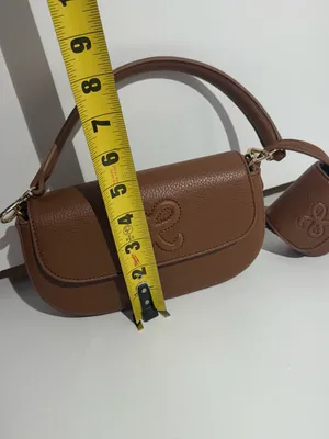 NWOT Maeve Embossed Saddle Shoulder Bag in Chestnut thumbnail 8