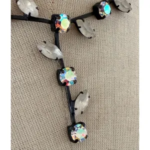 Black Metal Aurora Borealis Y-Necklace thumbnail 3