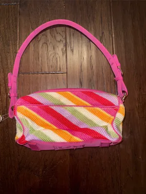 The Sak Colorful Diagonal Stripe Pink Shoulder Bag thumbnail 5