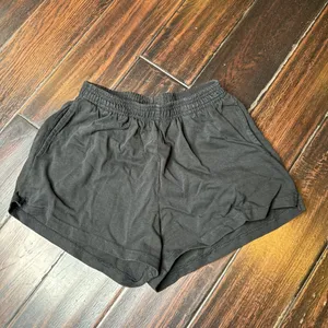 Elastic waist, cotton shorts, basic Los Angeles Apparel, summer athletic lounge thumbnail 1