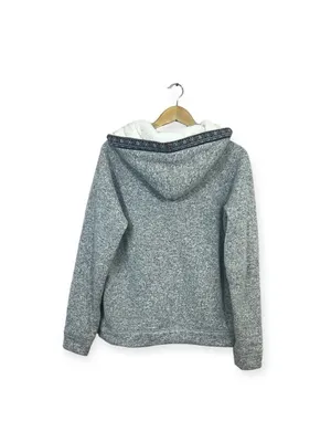 American Eagle Outfitters Women’s Gray Zipped Hoodie Sweatshirt Jacket Sz L thumbnail 2