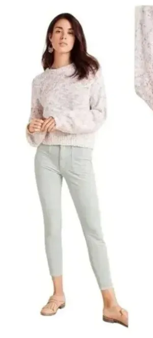 Pilcro and the Letterpress Anthro Mint Green High-Rise Skinny Corduroys Pants thumbnail 1
