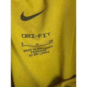 Nike One‎ Women's Small Mustard Yellow Dri-Fit Ultra High Waisted 3" Shorts thumbnail 5