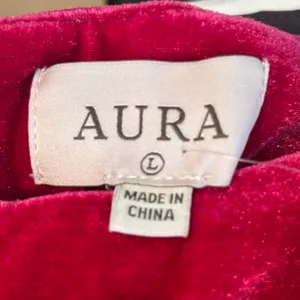 Aura Pink Velvet Wide Leg Pleated Pants High Waist Trousers Size‎ L NEW thumbnail 5