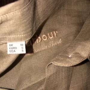 Barbour linen long sleeve ladies top button down size 6 thumbnail 5
