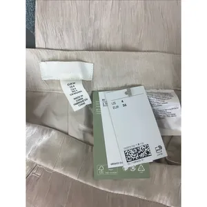 H&M Tan Shiny Metallic Trouser Pants 4 NEW thumbnail 4