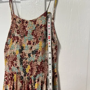 Abel the Label Floral boho Tiered Smocked Maxi dress size XS thumbnail 9