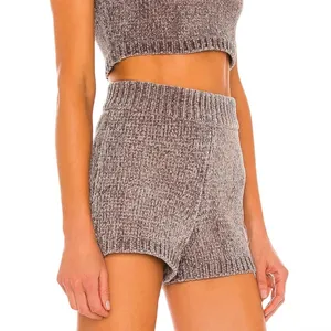 Majorelle REVOLVE Denitza Shorts Chenille High Rise Waisted Fawn Taupe Large thumbnail 4
