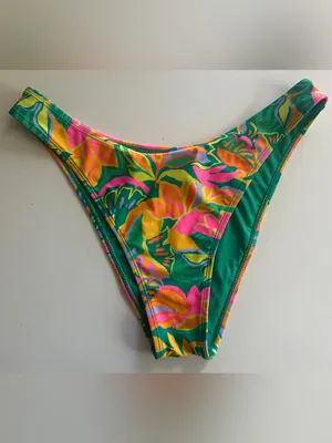Wild Fable Women’s Bright Tropical Print Ultra High Leg Super Cheeky Bikini Bottoms thumbnail 3
