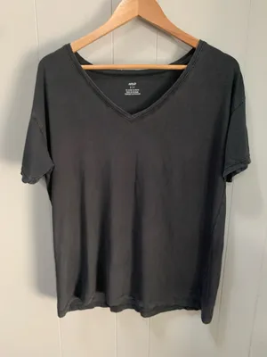 Aerie v neck distressed boyfriend tee. Size Small thumbnail 1