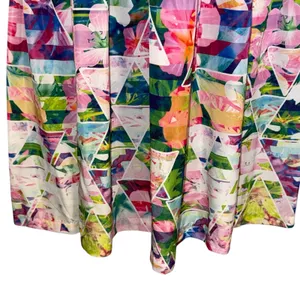 AMANDA UPRICHARD Geometric Floral Print Sleeveless A-Line Dress EUC‎ Size Small thumbnail 5