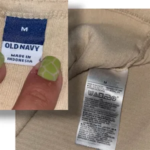 Old Navy Tan Ribbed Short-Sleeve Top (Medium) thumbnail 2