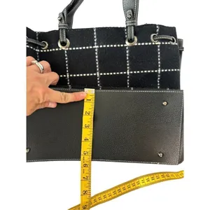 Guerlain Paris black and white block tote handbag 10x13 thumbnail 6