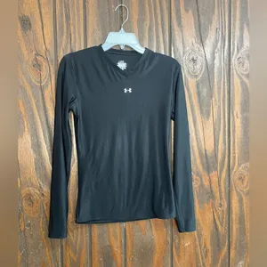 Under Armour Black Long Sleeve Top Women's Large thumbnail 6