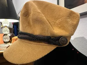 Peter Grimm Corduroy Baker Boy Hat with Anchor Detail thumbnail 11