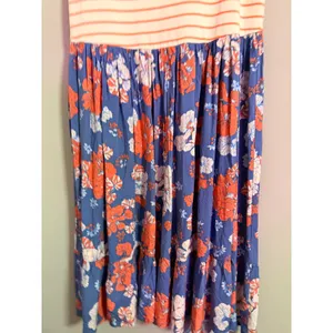 Matilda Jane‎ Coral Stripe Floral Tiered Dress Women's S thumbnail 2