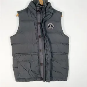 Abercrombie & Fitch Insulated Dark Grey Puffer Vest Coat Jacket Womens M thumbnail 3
