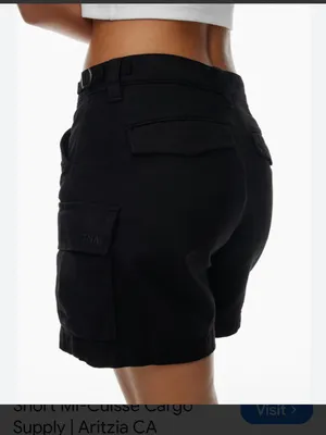 TNA from ARITZIA‎ Cargo Supply Mid-Thigh Shorts In Black Size 4 thumbnail 2