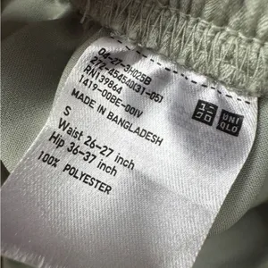 Uniqlo Sage Green Satin Wide Leg Pants Womens S Pull On Preppy Casual Tie Waist thumbnail 9