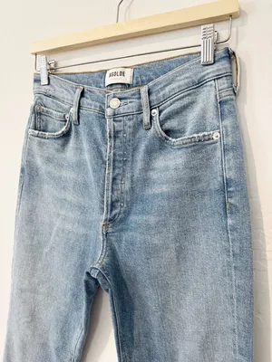 Agolde Nico Jeans Size 26‎ Blue Embark Wash High Rise Slim Old Money Minimalist thumbnail 6