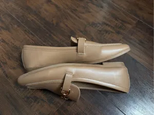 Journee Collection Women's Camel Loafers with Gold Bit thumbnail 3
