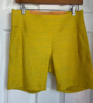 Outdoor Voices TechSweat Bike Short in Yellow women’s size XL core shorts thumbnail 1