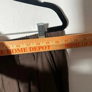 Halara Wide Leg Pants XL Brown 100% Cotton Office Comfort thumbnail 4