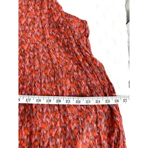 Joie Red Tea Rose Printed Bondi Tiered Cotton Summer Boho Midi Dress XL thumbnail 9