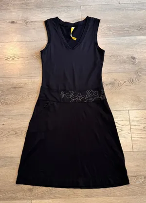 Lole Athletic‎ Dress XS Xsmall Black Athleisure Sleeveless V-Neck Floral thumbnail 1