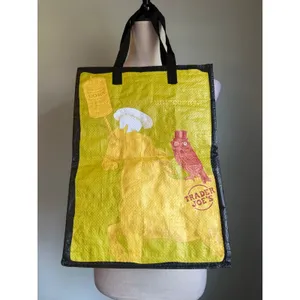 Trader Joe's Reusable Grocery Tote Bag Perky Uni-corny Whimsical Graphic Shopper thumbnail 3