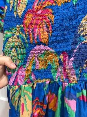Blue Floral Tropical Dress thumbnail 2