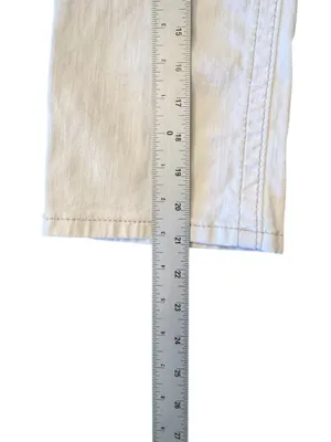 Miss Me Jeans White Cuffed Capri Cropped Jeans Embellished Pockets Women’s Sz 28 thumbnail 12