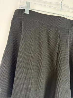 NWT Lulus Expert Chiller Black Waffle Knit Shorts Flowy Size XL NEW thumbnail 6