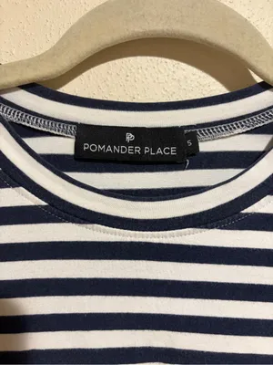 Tuckernuck Pomander Place Zoe White Navy Blue Stripe Mini T-Shirt Dress Small thumbnail 5