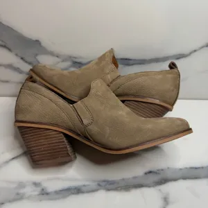 Lucky Brand Women's Tan Leather Vennia Boots Sz 8.5 Western Boho Festival thumbnail 5