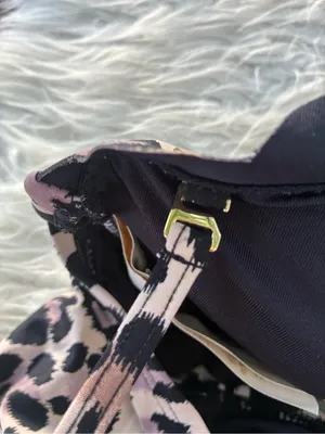 kate spade Leopard Print One-Piece Swimsuit in Black and Cream thumbnail 4