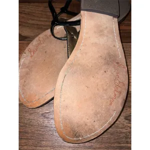 Sam Edelman Black T-Strap Sandals with Brown Croc Footbed 7.5 summer beach thumbnail 7