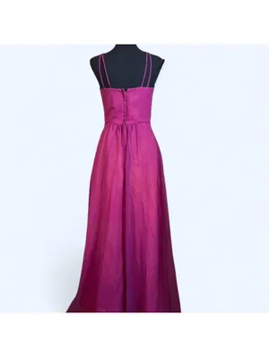 Vintage 1970s gothic fairy chiffon prairie maxi boho ethereal dress Size 1/2 💜 thumbnail 9