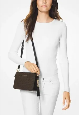 ✨MICHAEL KORS Ginny Brown Black logoed Crossbody Bag✨ thumbnail 1