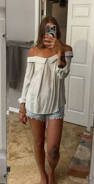 Melrose Market Striped Blouse thumbnail 1