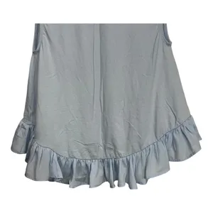 Maeve Anthropologie Babydoll Top Baby Blue Ruffle Sleeveless Chic Tank Shirt sma thumbnail 3