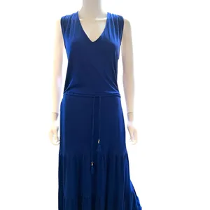 Tommy Bahama Slub Knit Blue Sapphire Maxi Dress Women’s Size Medium thumbnail 5