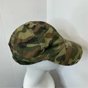 KBETHOS Vintage Camo Distressed Baseball Cap Hat Green Brown Black 100% Cotton thumbnail 6