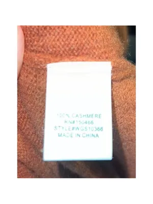 100% Cashmere Orange Cardigan Sweater SMALL thumbnail 9