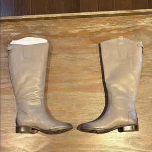 Sam‎ Edelman Gray Leather Riding Boots – Size 6W – New in Box thumbnail 4