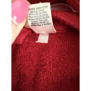 Victoria's Secret Robe Womens M/L Red Terry Cotton Kimono Belted Sleepwear thumbnail 5