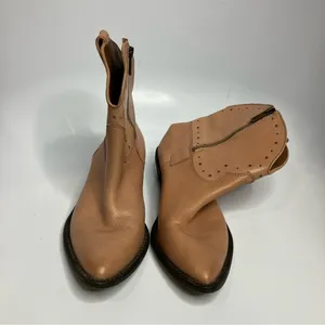 Lucky‎ Brand Chantelx pink leather ankle cowgirl boots size 8 thumbnail 3