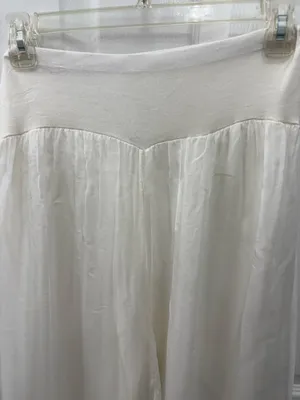 Made In Italy White silk pants size one size fits most thumbnail 2