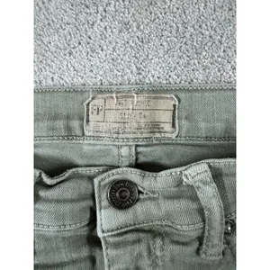 Free People‎ Women's Green Distressed Skinny Jeans Size 24 thumbnail 3