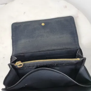 See By Chloe Checkbook Wallet 7.25" Black Soft Embossed Leather Bi-Fold Clutch thumbnail 12